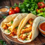 Cheesy Garlic Chicken Wraps